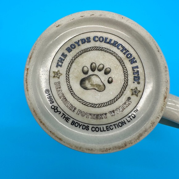 Vintage 1998 Boyds Collection Bearware Pottery Mug Life is a Daring Adventure - Picture 3 of 6